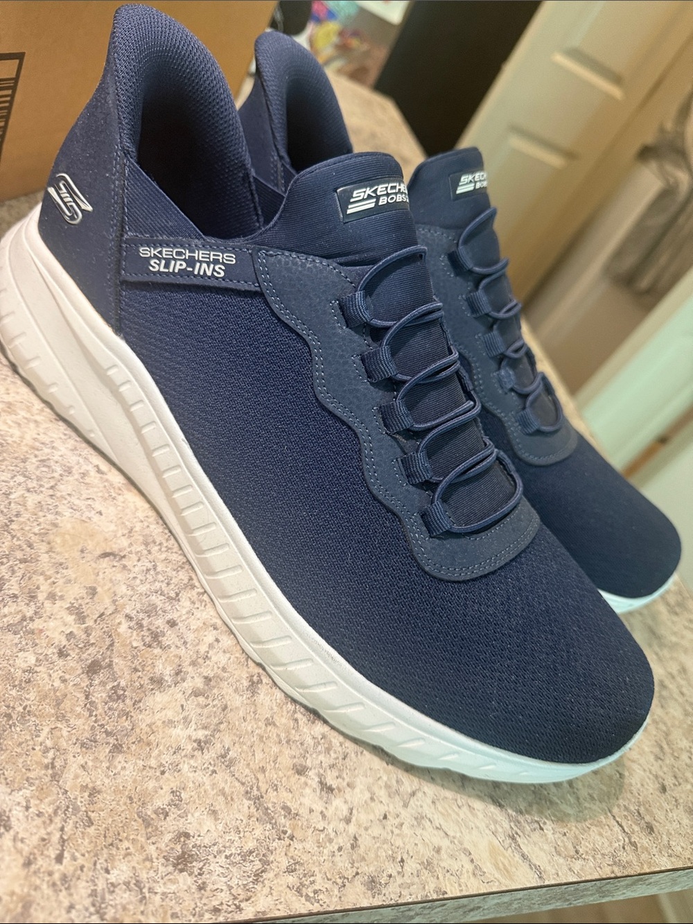 Skechers Men's Navy Blue Slip-Ins Athletic Sneakers
